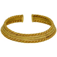David Yurman 18 Karat Yellow Gold Rope Collar Necklace