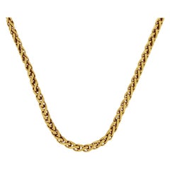 David Yurman 18 Karat Yellow Gold Wheat Chain Necklace