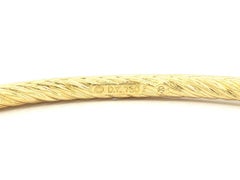 David Yurman 18k Gold 1.1ctw Diamond Infinity Cable Slip On Bangle Bracelet