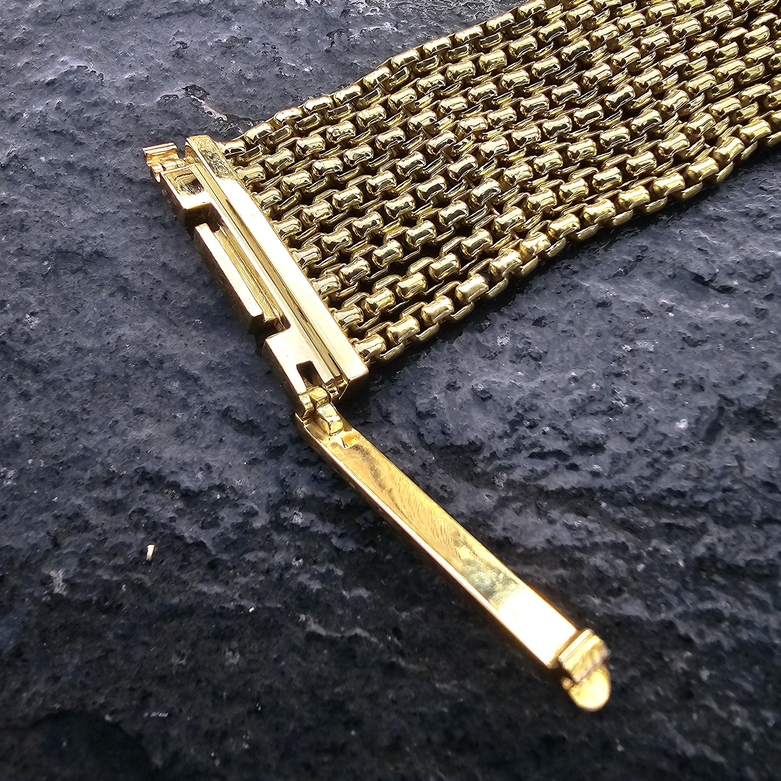 David Yurman Pulsera de oro de 18 quilates con 8 filas de cadenas Pave de diamantes X  7