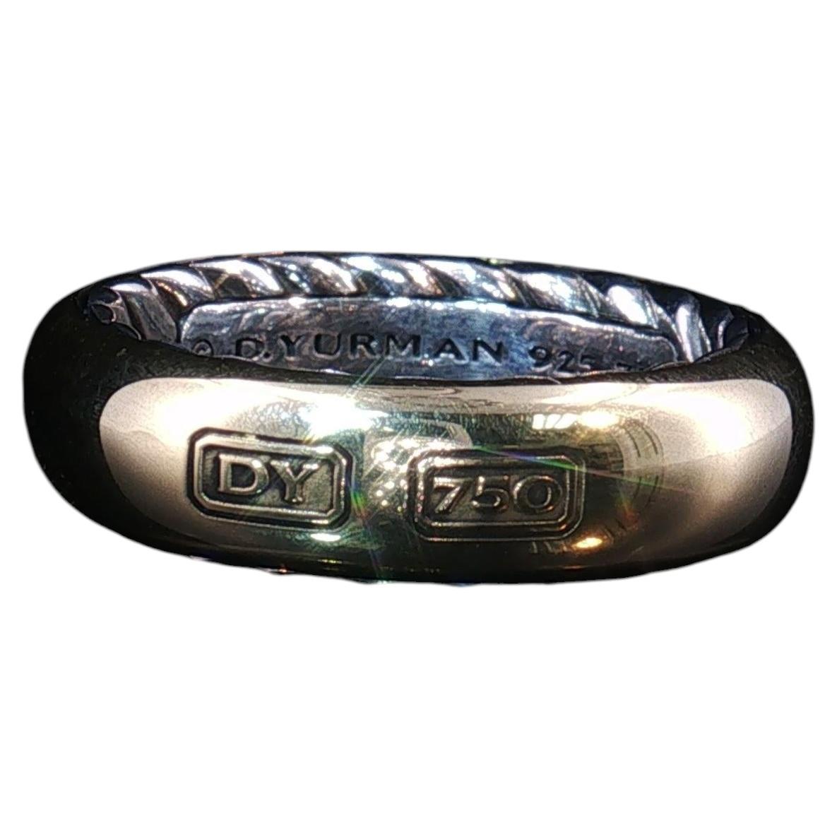 Bague David Yurman en or 18 carats et argent sterling 925, alliance pour homme, taille 9,5