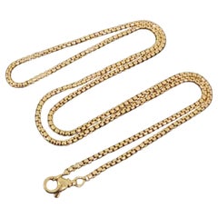 David Yurman 18k Gold Box Chain Necklace Men 26" 2.7mm 17.2g 4800 retail