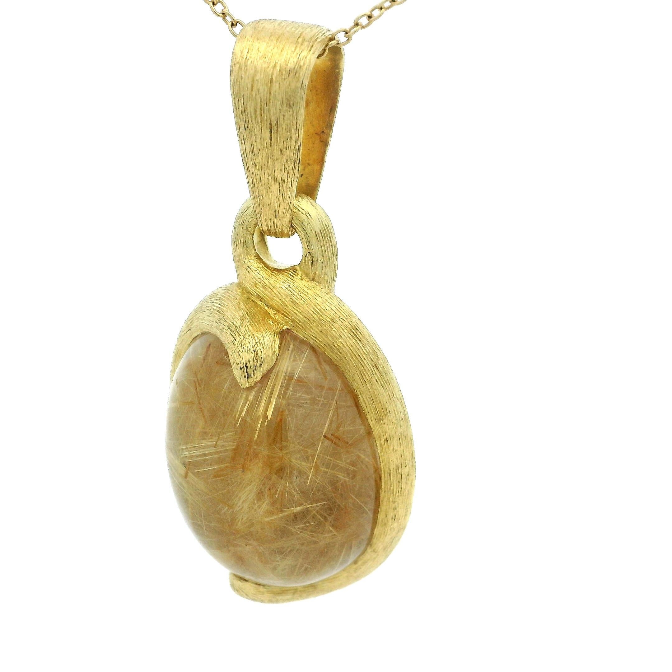 David Yurman 18K Gold brasilianischer Rutilquarz-Anhänger, Contemporary im Angebot 2