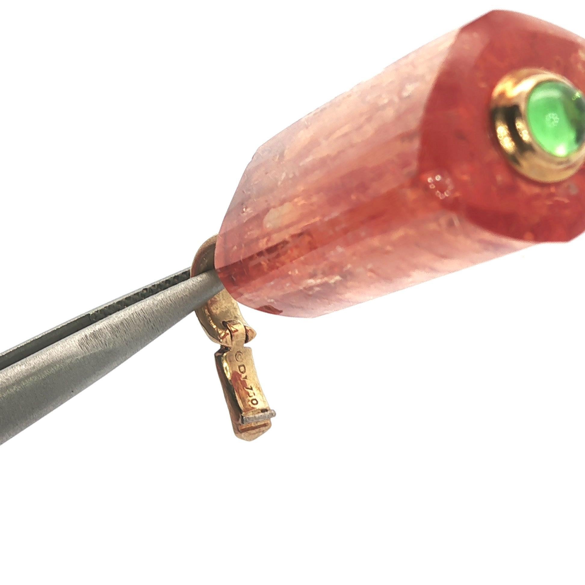 David Yurman - Ciondolo a forma di barile con diamante e citrino in oro 18 ct. in vendita 1