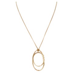 David Yurman 18K Gold Continuance Pendant Necklace