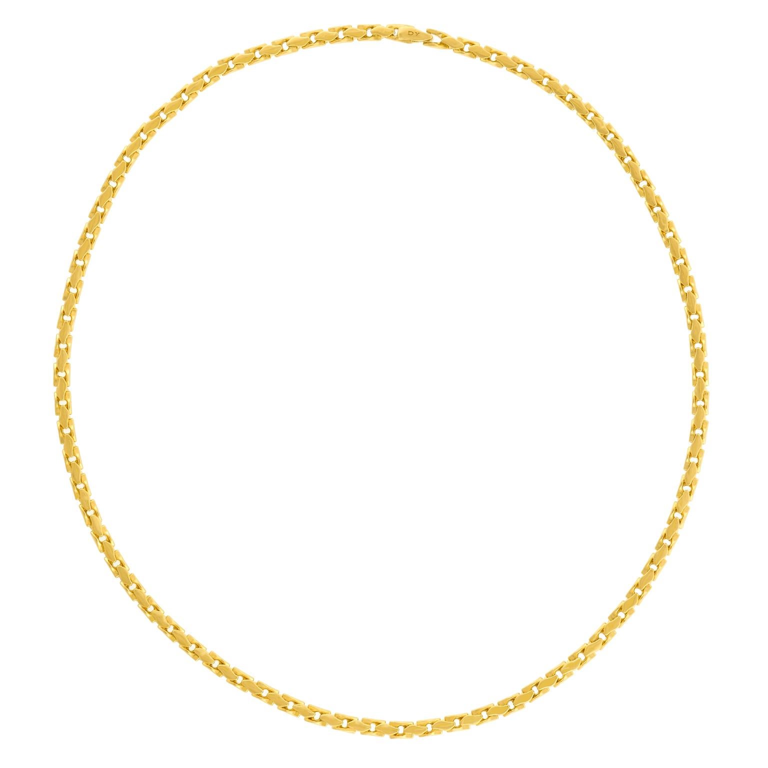 David Yurman 18k Gold Necklace For Sale 3