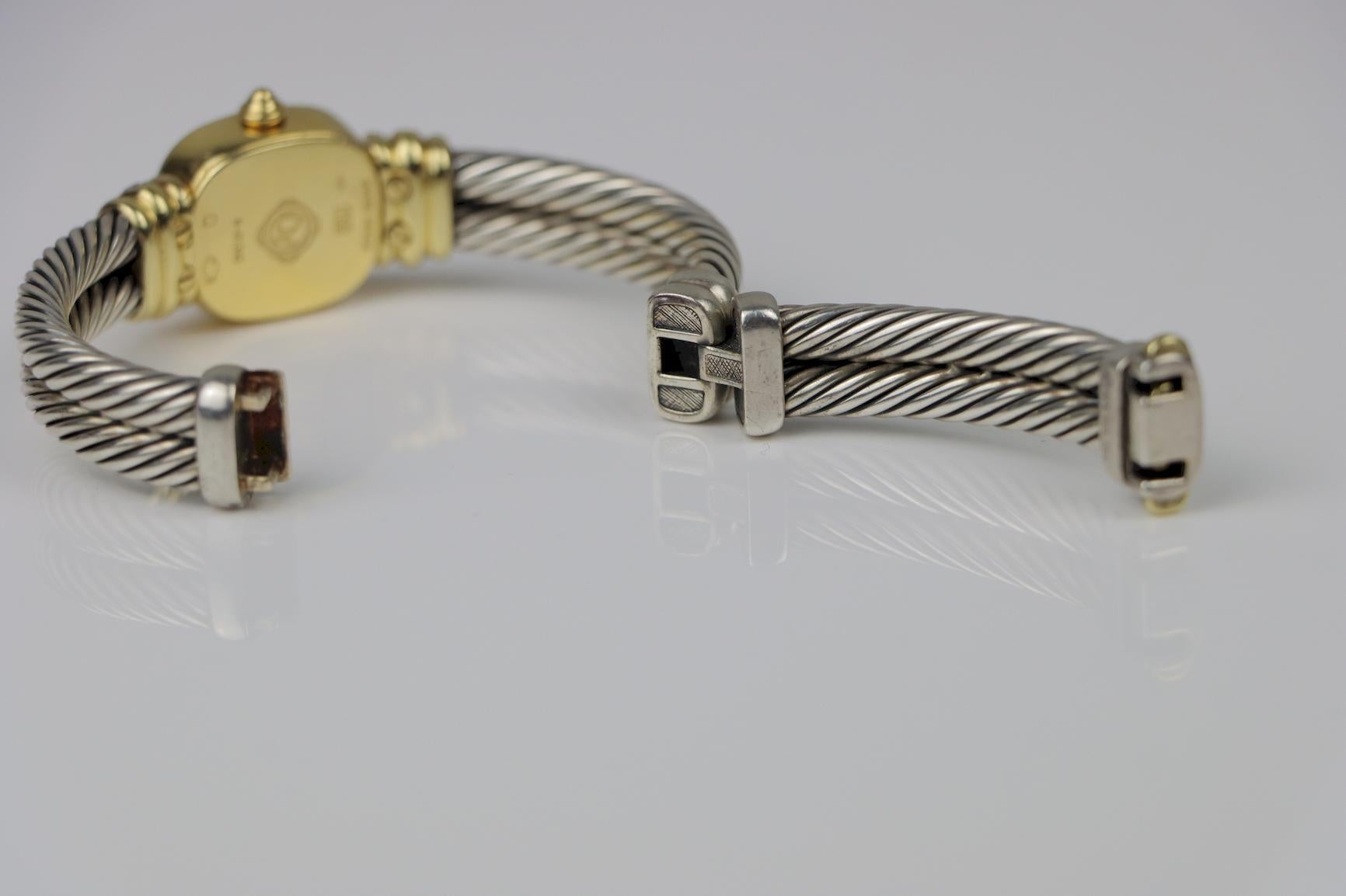 David Yurman - Orologio da polso in oro 18 carati e diamanti Sterling - Quadrante MOP in vendita 6