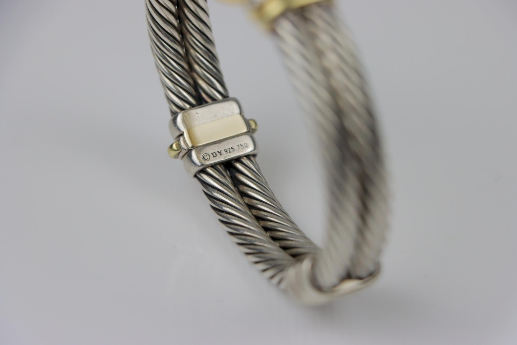 David Yurman - Orologio da polso in oro 18 carati e diamanti Sterling - Quadrante MOP in vendita 7