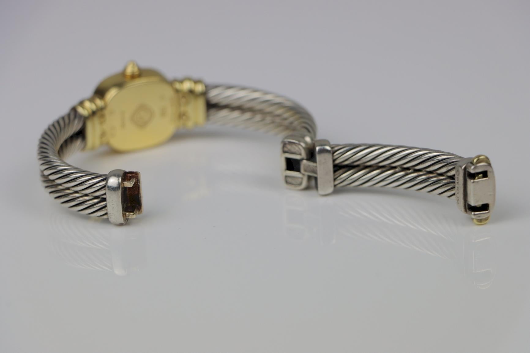 David Yurman - Orologio da polso in oro 18 carati e diamanti Sterling - Quadrante MOP in vendita 9