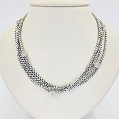 David Yurman 18K Gold & Sterling Silver Four-Strand Diamond Necklace