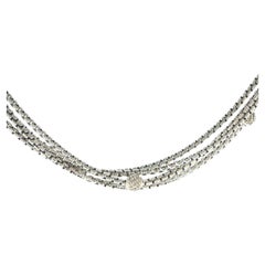 Collar de David Yurman de oro de 18 quilates y plata de ley con cuatro hilos y diamantes