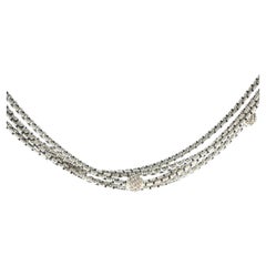 David Yurman 18K Gold & Sterling Silver Four-Strand Diamond Necklace
