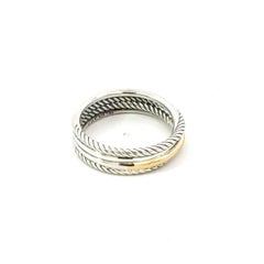 David Yurman 18k Gold & Sterling Silver Ring Size 10 Estate