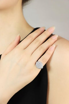 David Yurman 18K White Gold Diamonds Pavé Pinky Ring