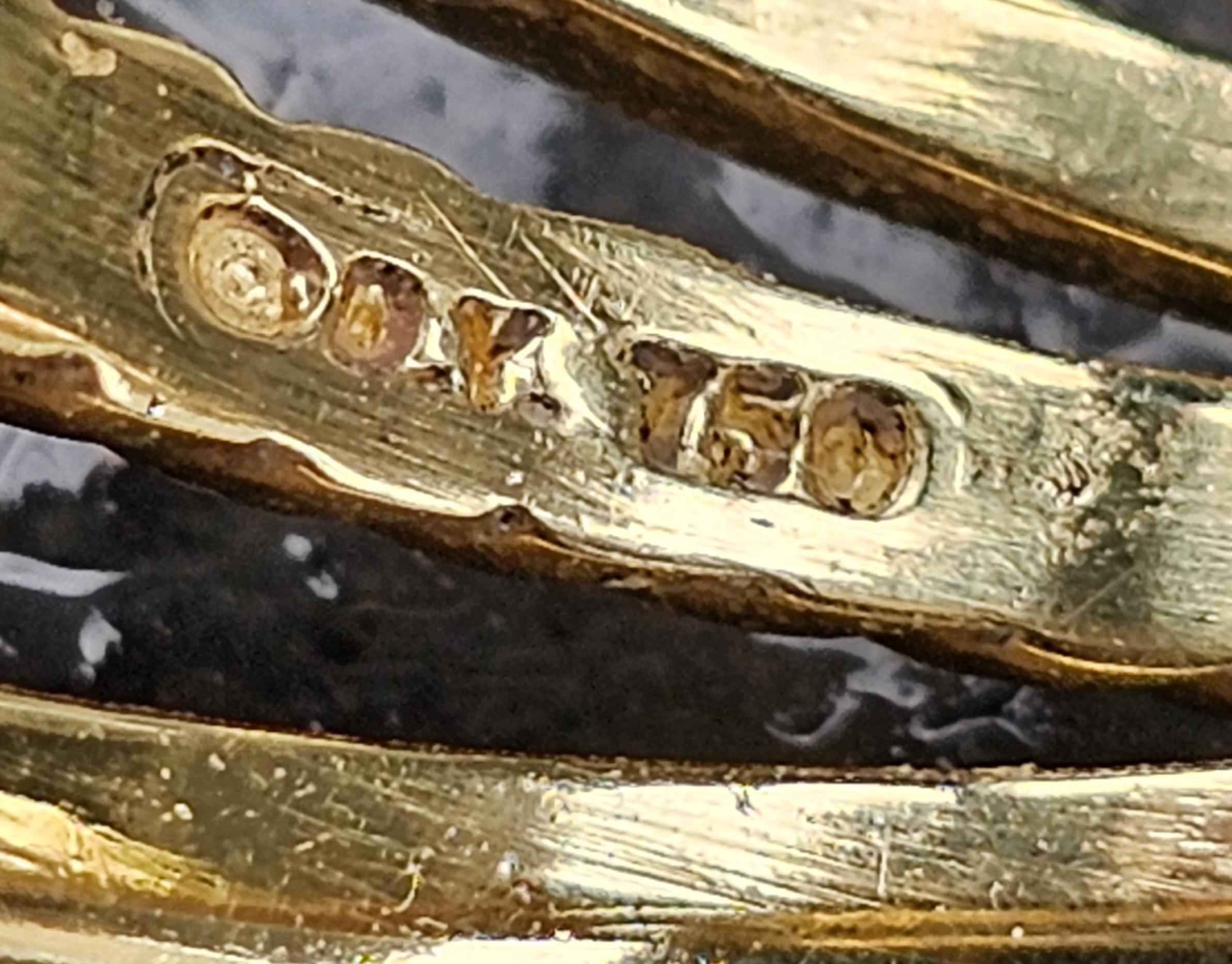 David Goldes or jaune 18k Bague perle 12mm taille 8.25 12.9g Cable Split Open en vente 2