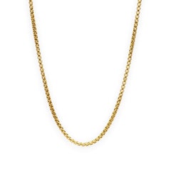David Yurman 18K Yellow Gold 2.7mm Box Chain Necklace  24"