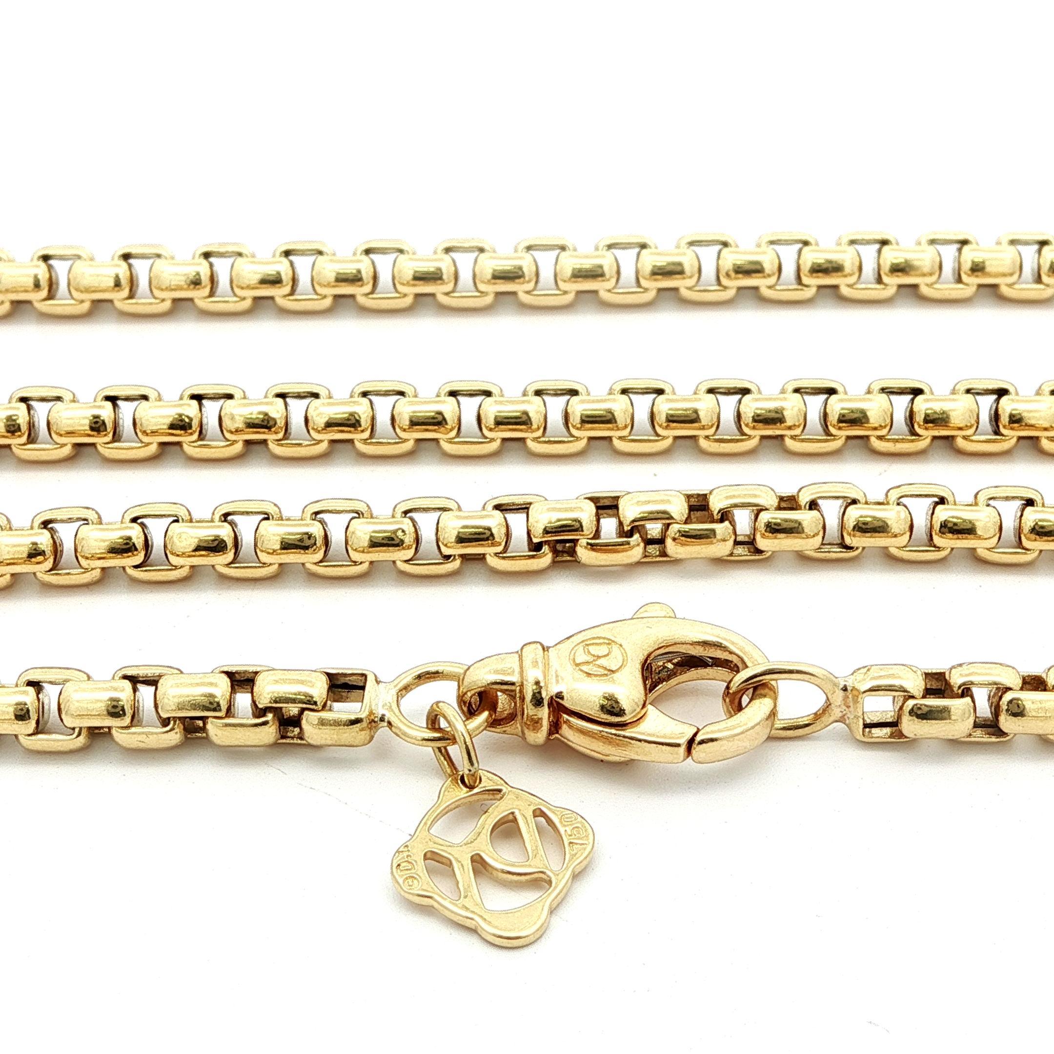 David Yurman Collar de eslabones biselados de oro amarillo de 18 quilates de 3,5 mm y 72