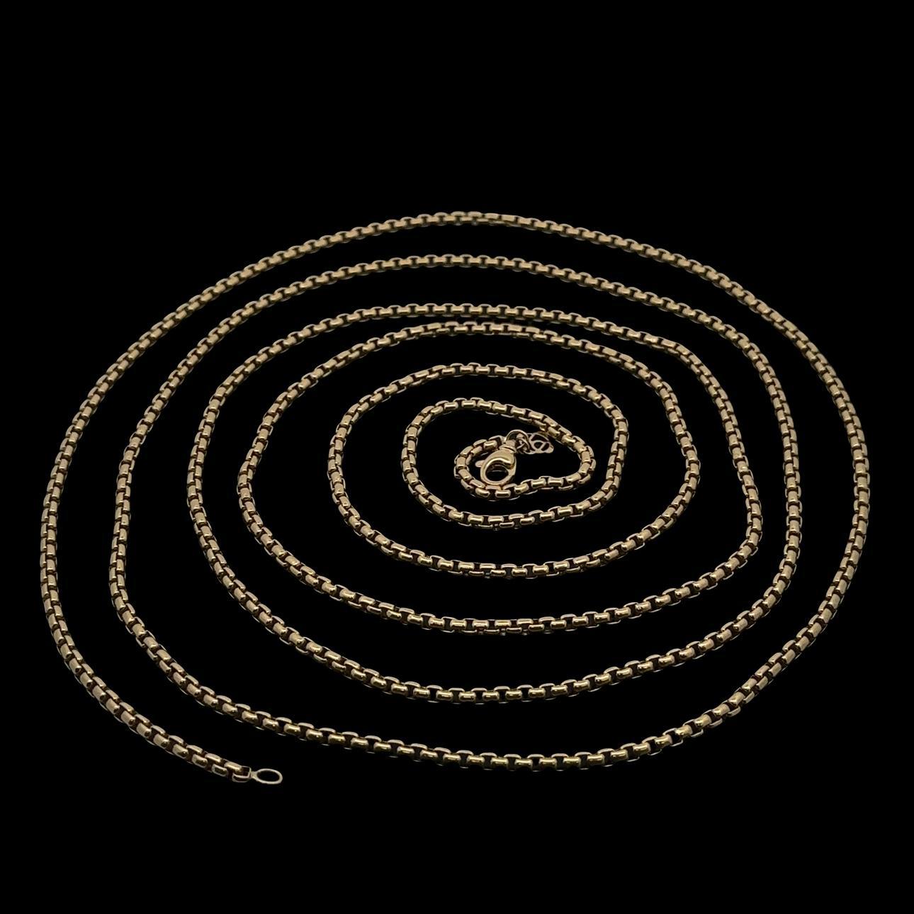 De las mujeres David Yurman Collar de eslabones biselados de oro amarillo de 18 quilates de 3,5 mm y 72
