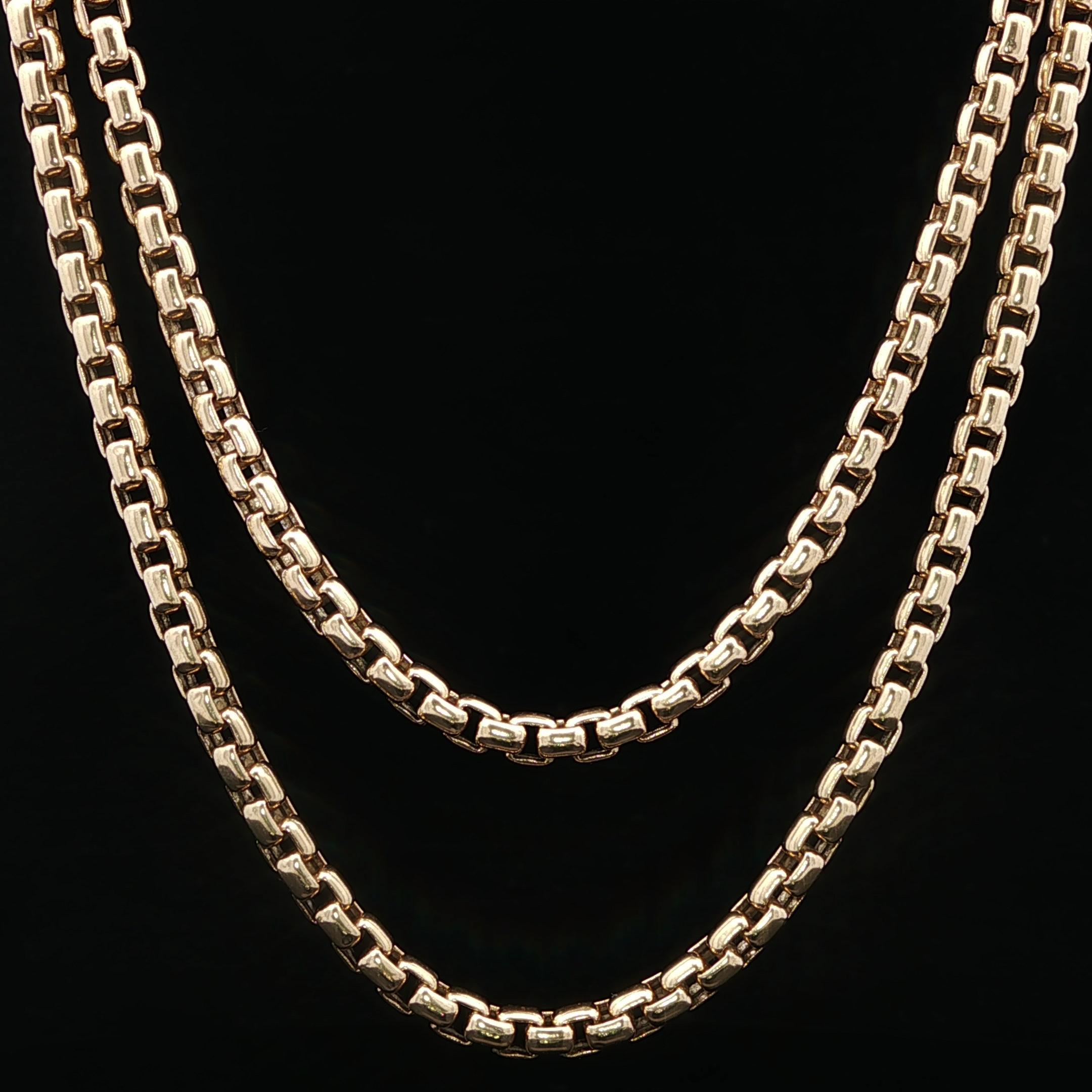 David Yurman Collar de eslabones biselados de oro amarillo de 18 quilates de 3,5 mm y 72