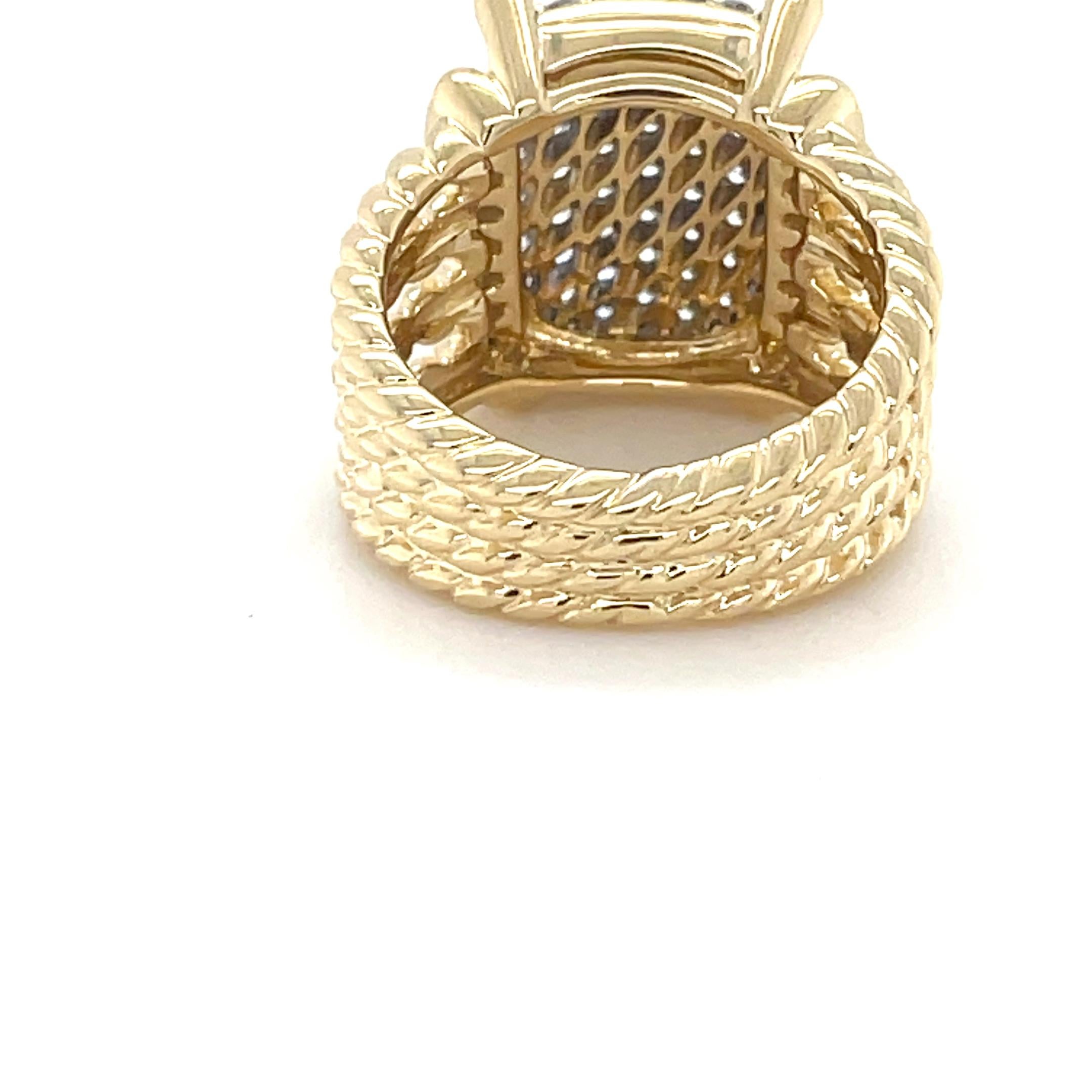 David Yurman, 18K Yellow Gold and Diamond Wheaton Ring 1