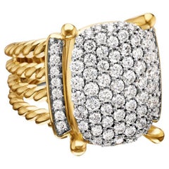 David Yurman, 18K Yellow Gold and Diamond Wheaton Ring