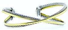 David Yurman 18 Karat Yellow Gold and Sterling Silver Bracelet and Ring Set