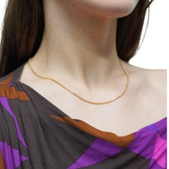 David Yurman 18k Yellow Gold Box Chain Adjustable Necklace