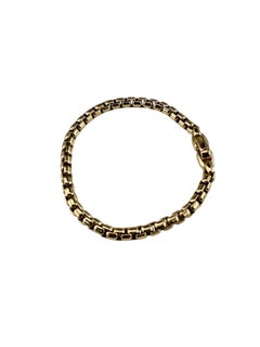 David Yurman 18K Yellow Gold Box Chain Bracelet 5mm #25475