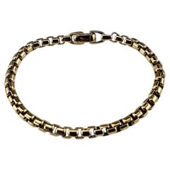 David Yurman 18K Yellow Gold Box Chain Bracelet 5mm #25475