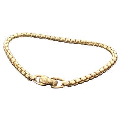 David Yurman 18k Yellow Gold Box Chain Bracelet 7 1/8" 11.3g 3.4mm Small 3350