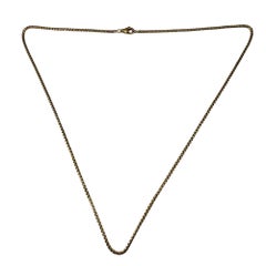 David Yurman 18K Yellow Gold Box Chain Necklace with Box #17356