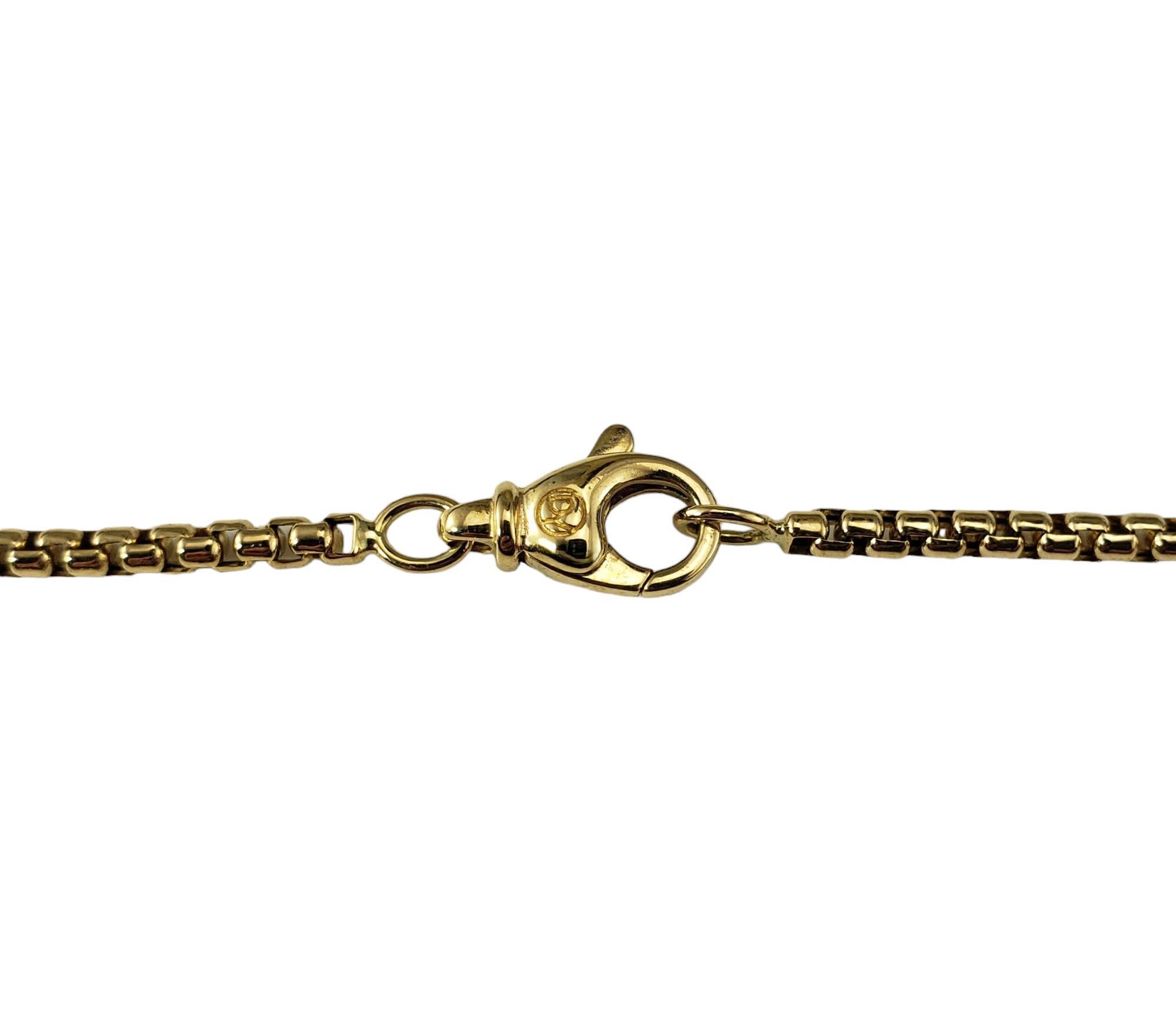Women's David Yurman 18K Yellow Gold Box Chain Necklace with Box #17356
