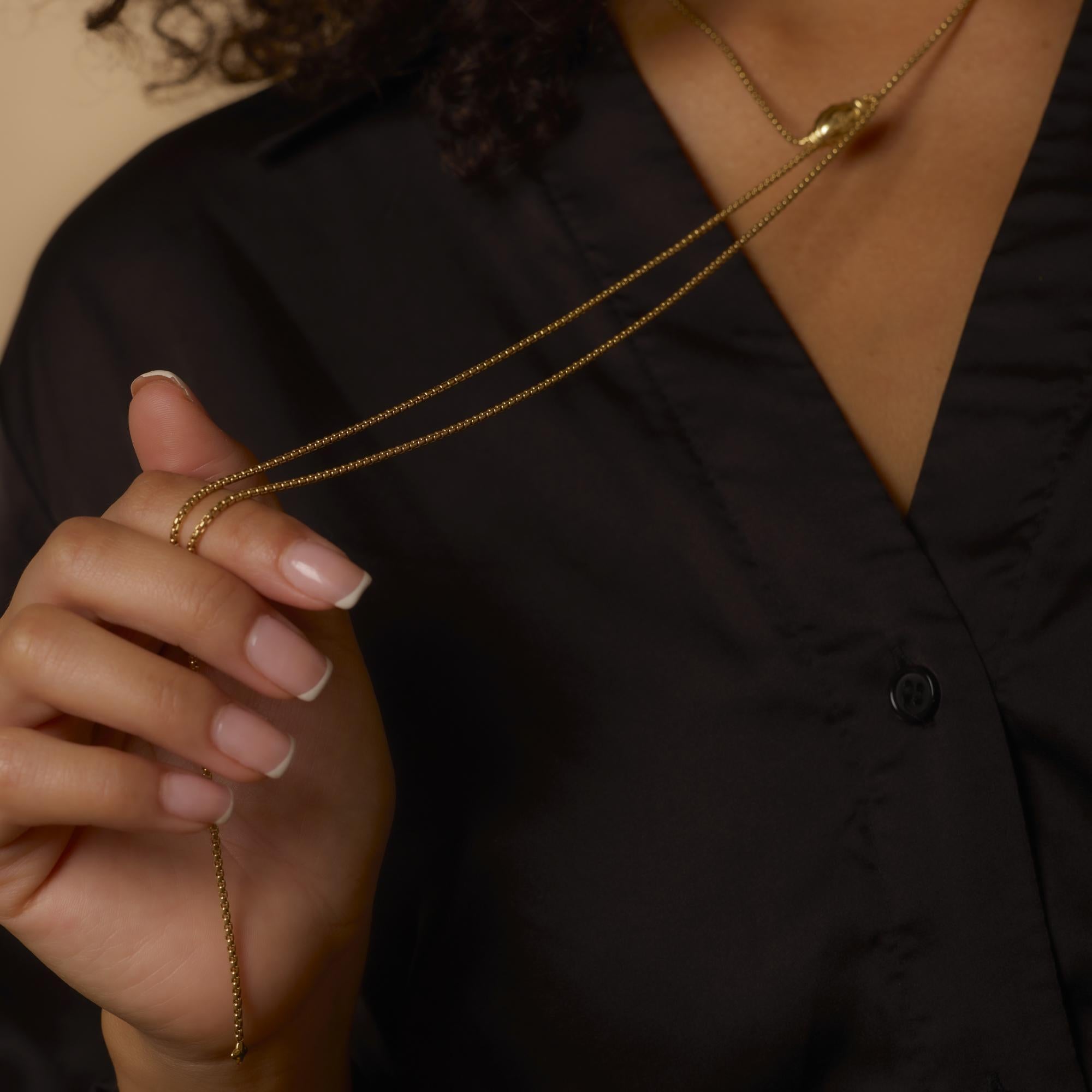 De las mujeres David Yurman Collar deslizante de cadena caja de oro amarillo de 18 quilates en venta