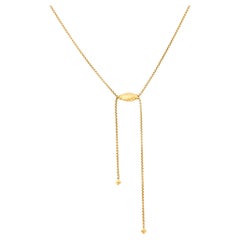 David Yurman 18k yellow gold box chain slider necklace