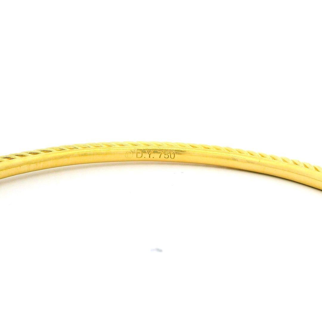 David Yurman 18k Yellow Gold Cable Slip-on Bangle Bracelet 1