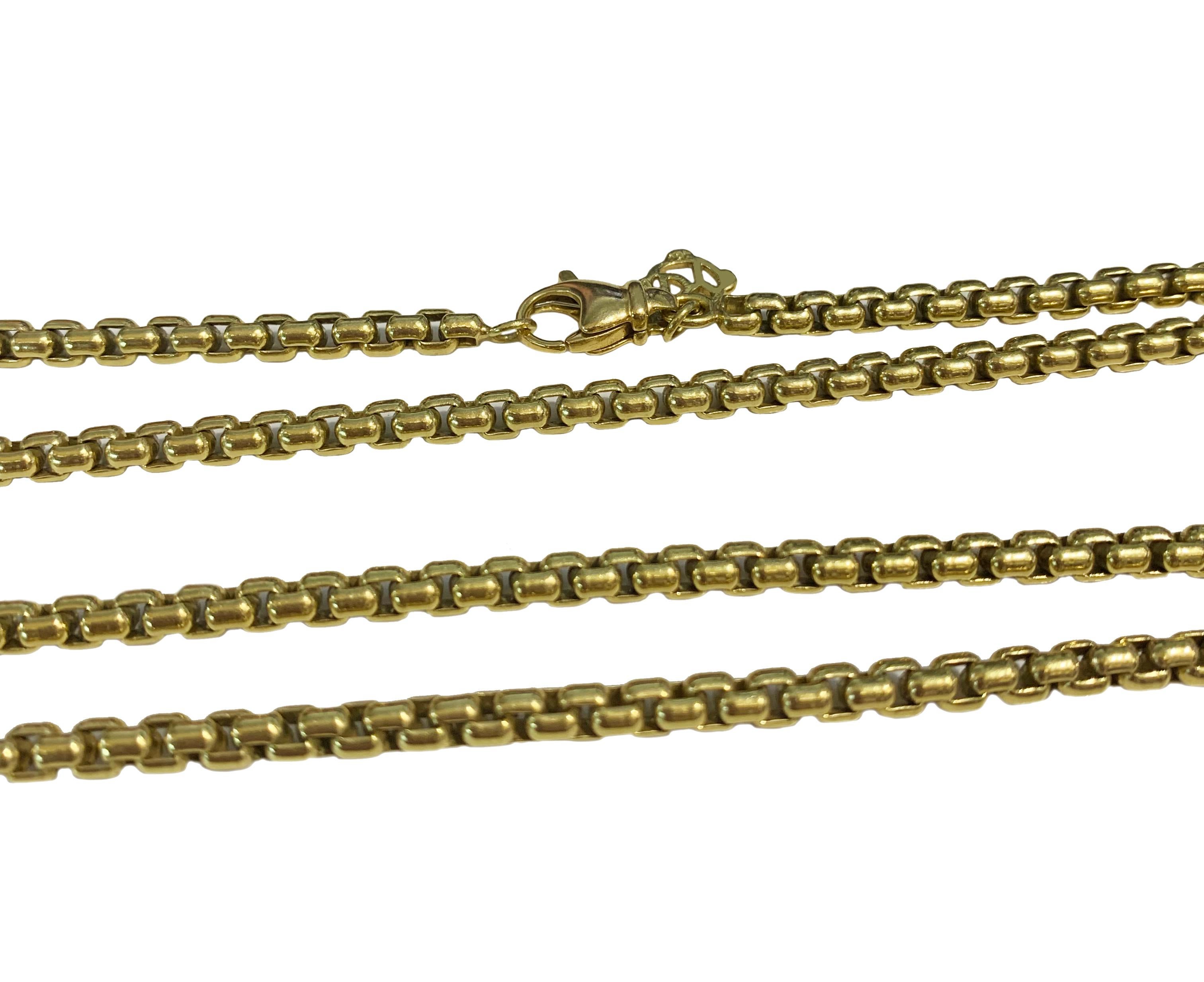 David Yurman 18k Yellow Gold Chain In Excellent Condition In New York, NY