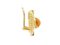 David Yurman 18k Yellow Gold Citrine & Green Tourmaline Cable Button Earrings