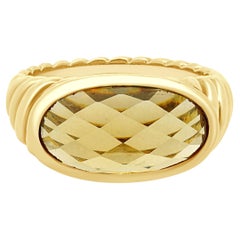 David Yurman 18K Yellow Gold Citrine Noblesse Collection Ring