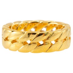 David Yurman Anello con catena a cordoncino in oro giallo 18K
