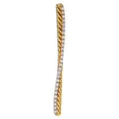 David Yurman Pendentif Barre en or jaune 18k avec diamants