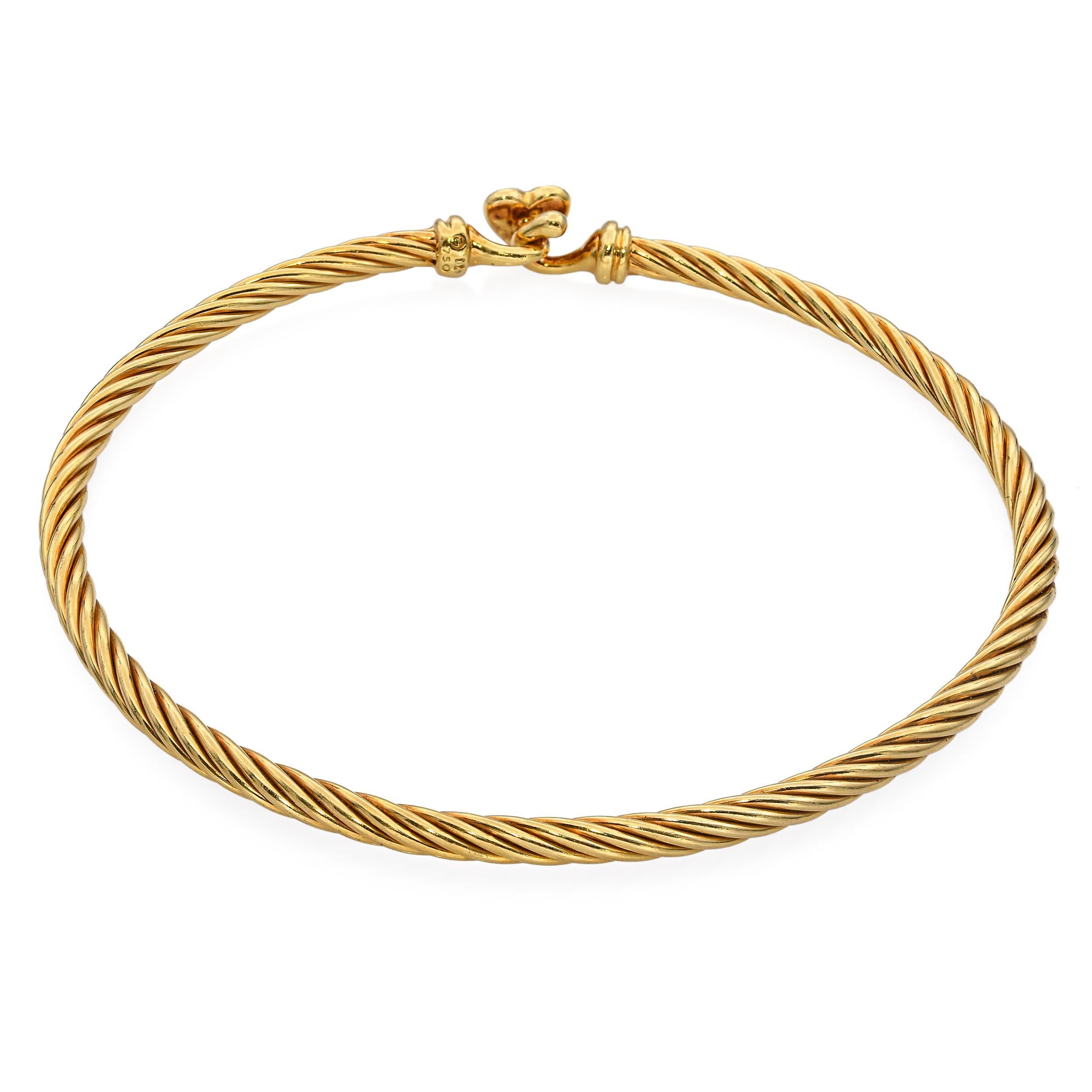David Yurman Pulsera Corazón Oro Amarillo 18k y Diamantes en venta 1