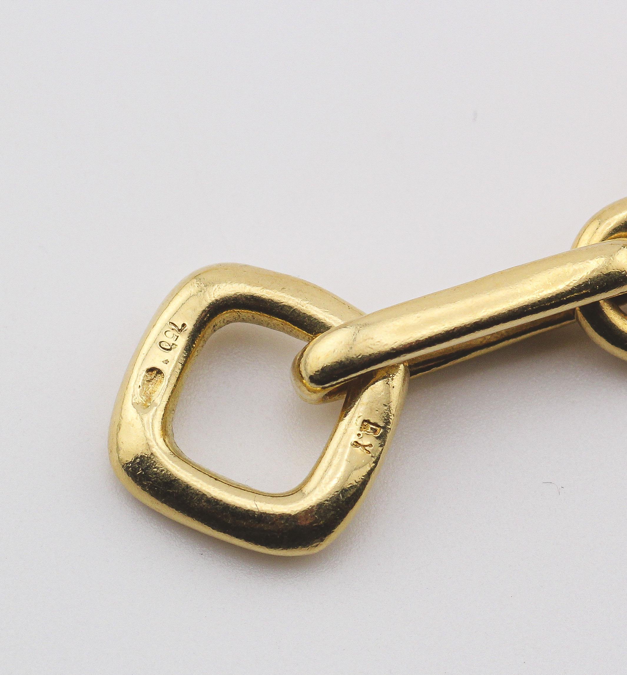 David Yurman, collier Figaro en or jaune 18 carats à maillons articulés de 16 pouces Unisexe en vente