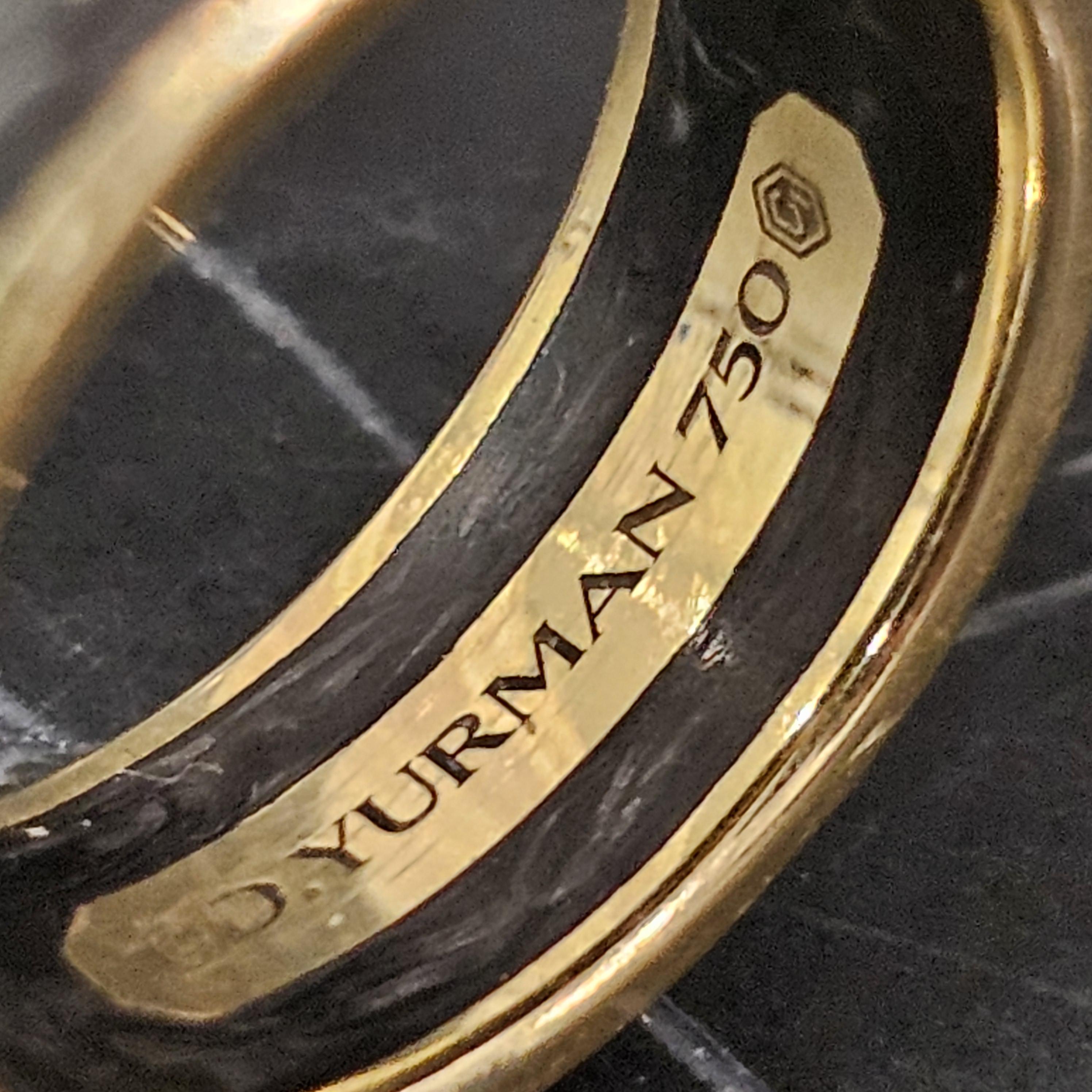 David Yurman 18k Yellow Gold Forged Carbon Wedding Band Ring size 9 8mm wide 5