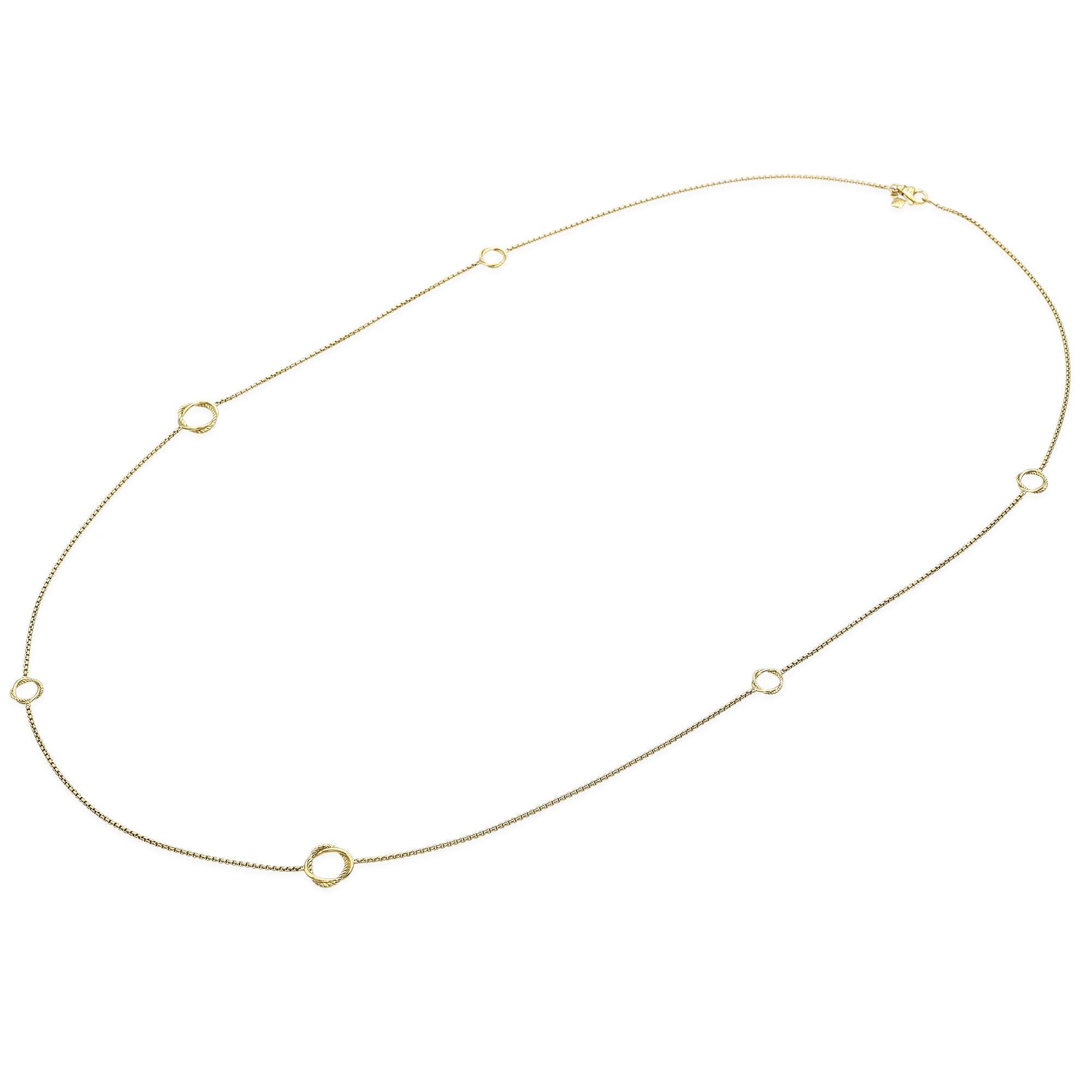 Donna David Yurman Collana Infinity Station in oro giallo 18 carati in vendita