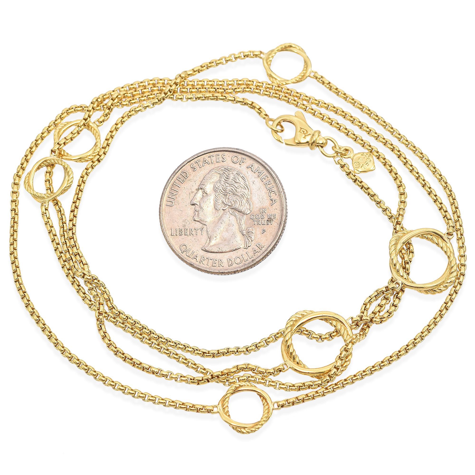 David Yurman Collana Infinity Station in oro giallo 18 carati in vendita 1