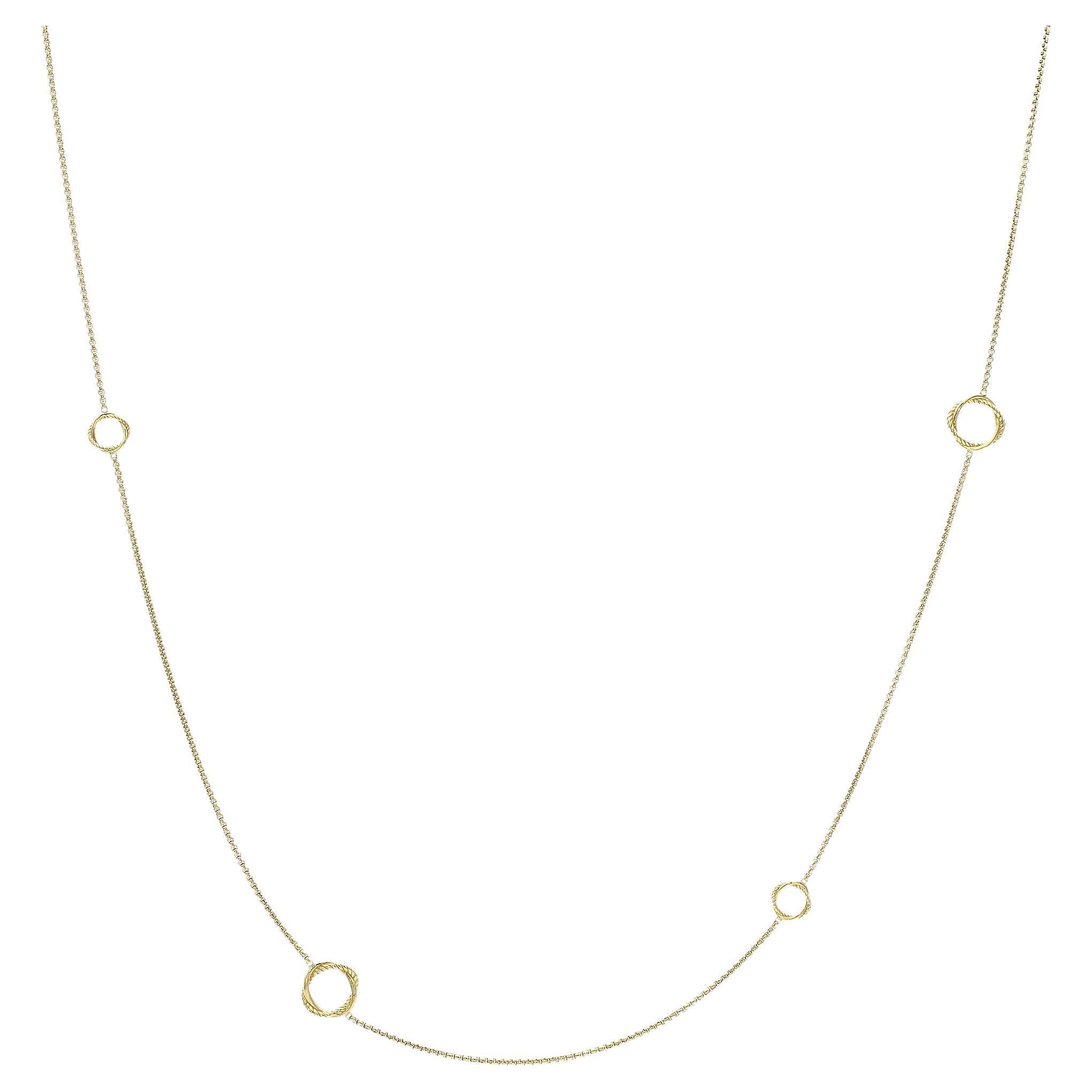 David Yurman Collana Infinity Station in oro giallo 18 carati