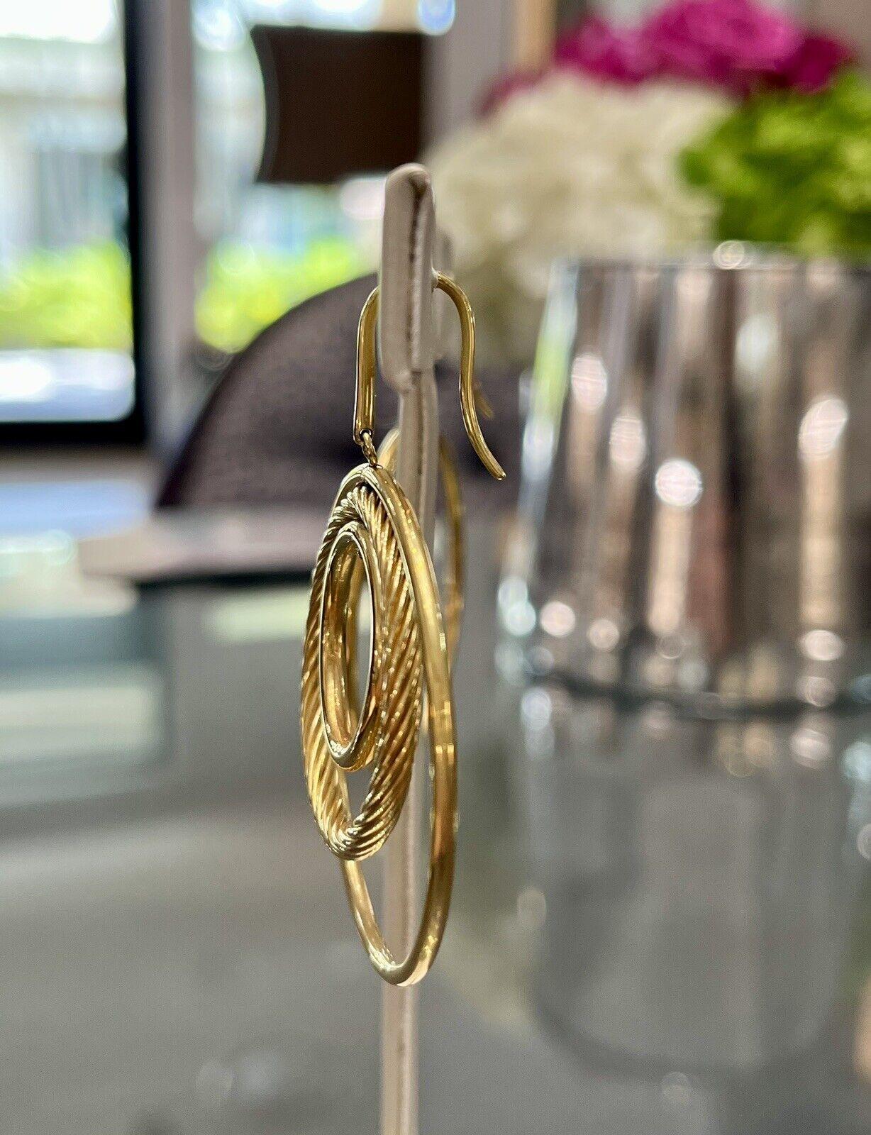 David Yurman pendants d'oreilles mobiles en or jaune 18 carats  Pour femmes en vente