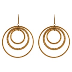David Yurman 18K Yellow Gold Mobile Dangle Drop Earrings 