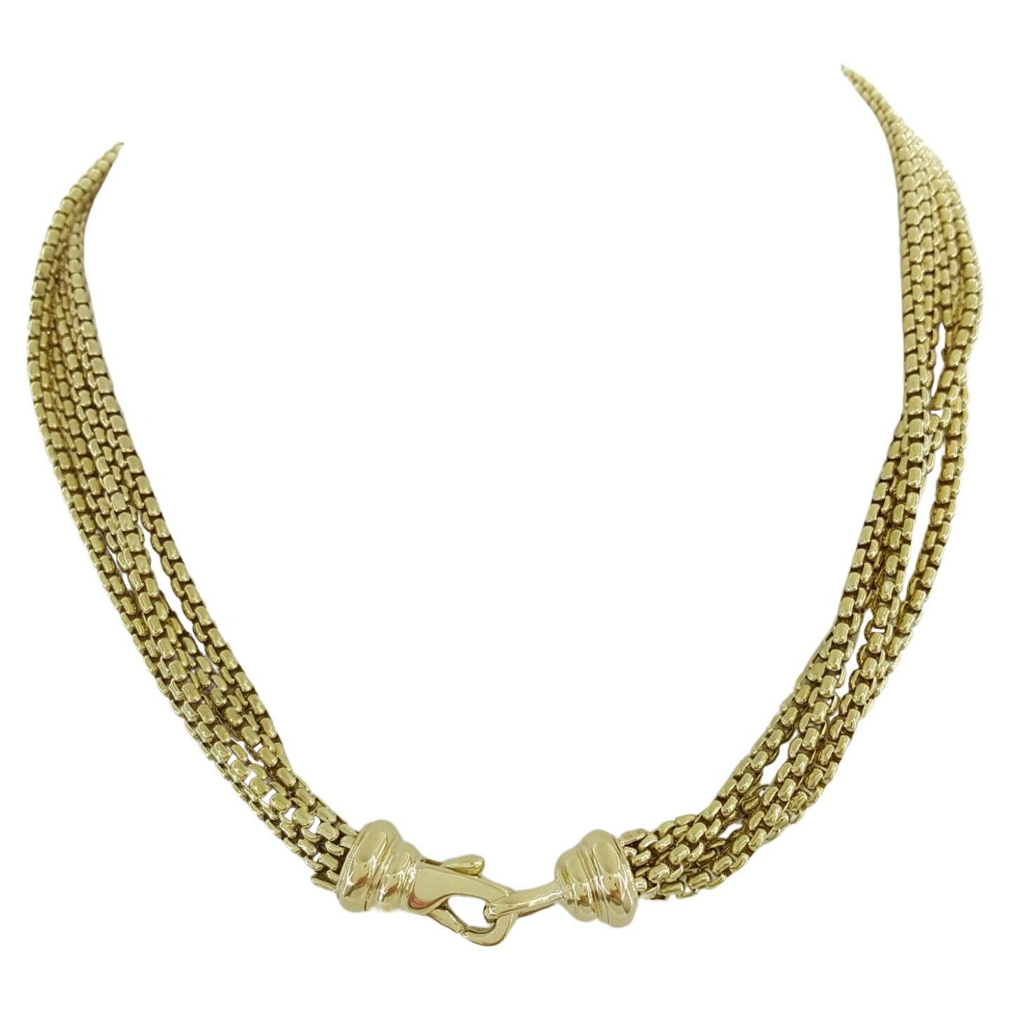 David Yurman 18 Karat Gelbgold Halskette mit mehreren Kabeln
