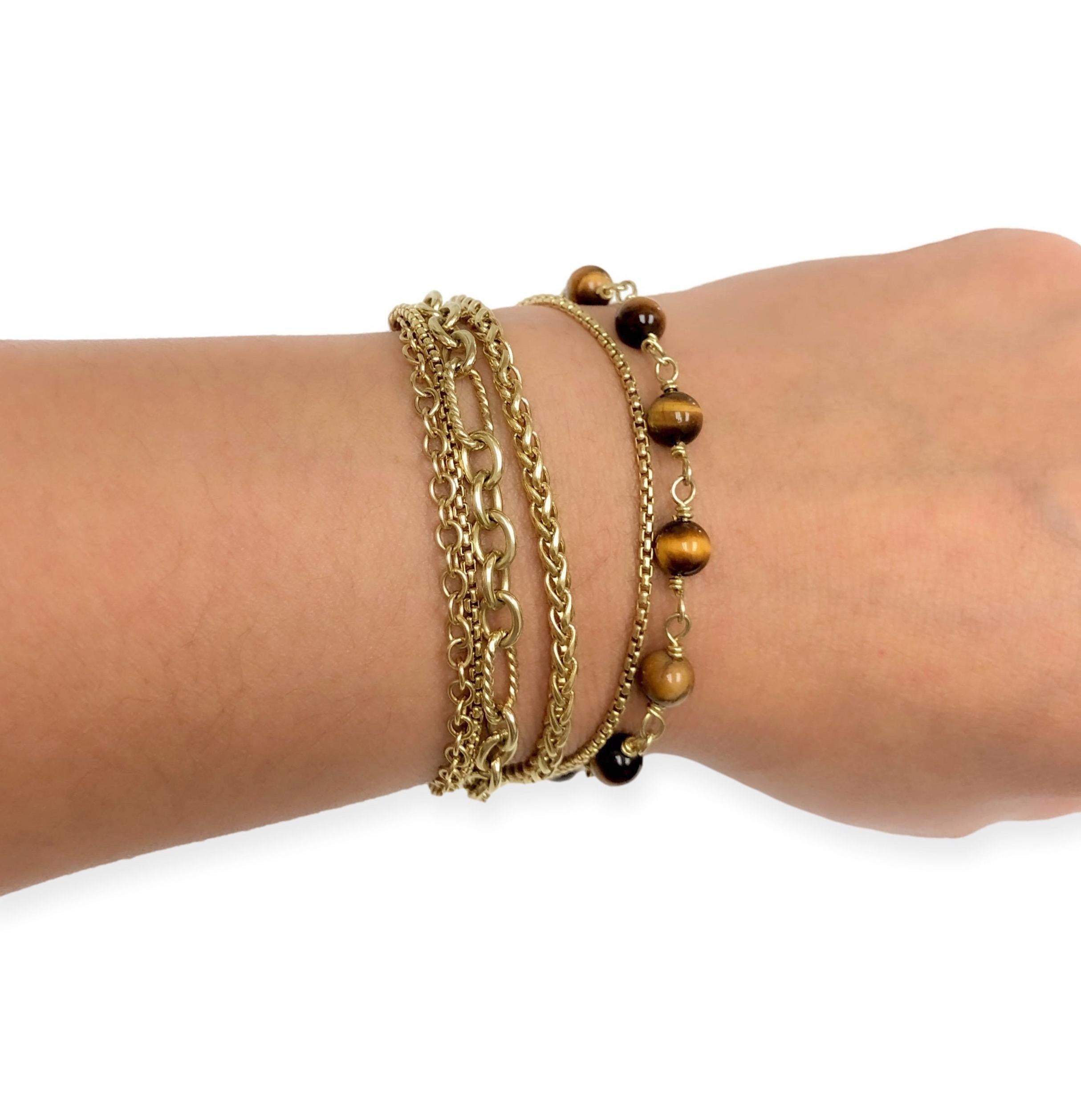 Women's David Yurman 18K Yellow Gold Multi-Chain Six Strand Bracelet